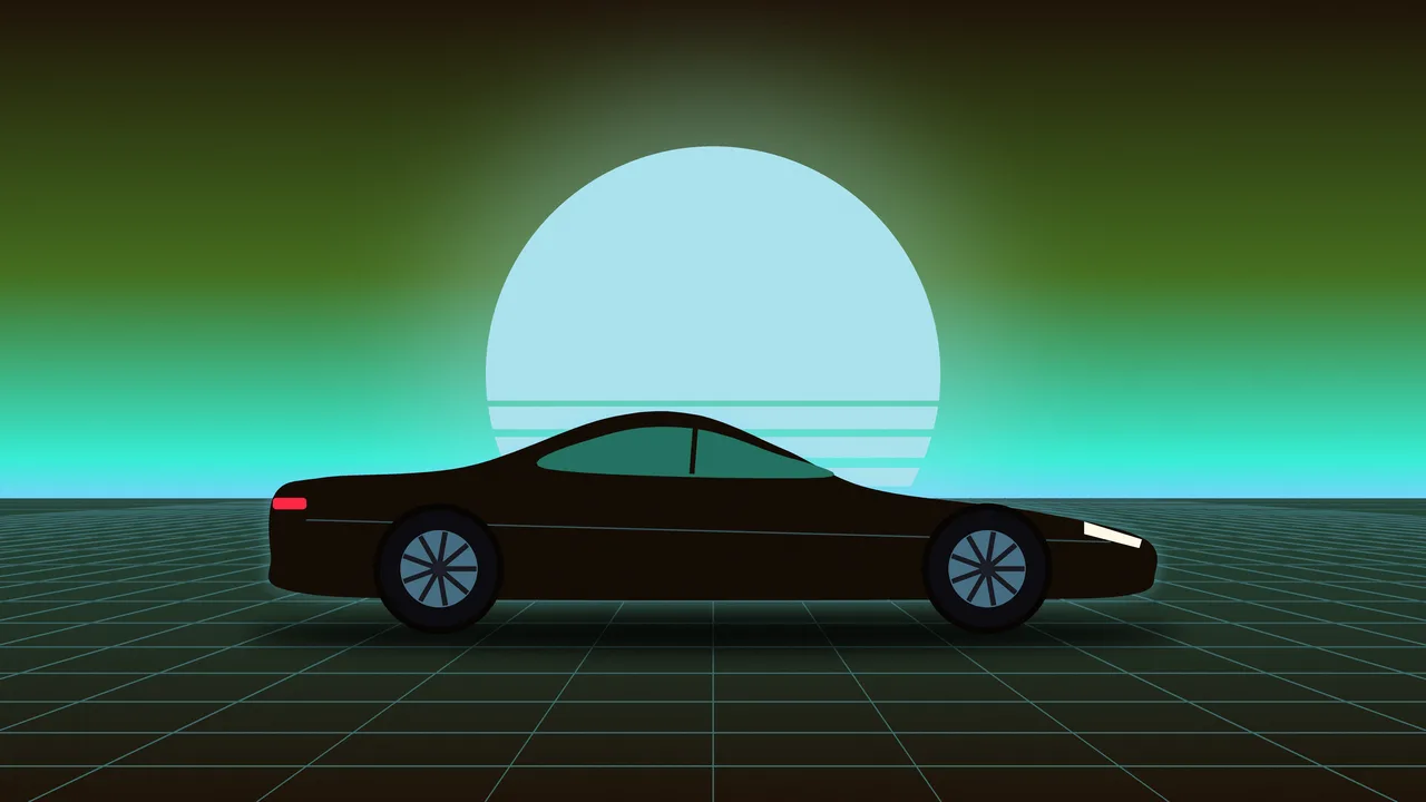Teal Coupe desktop wallpaper